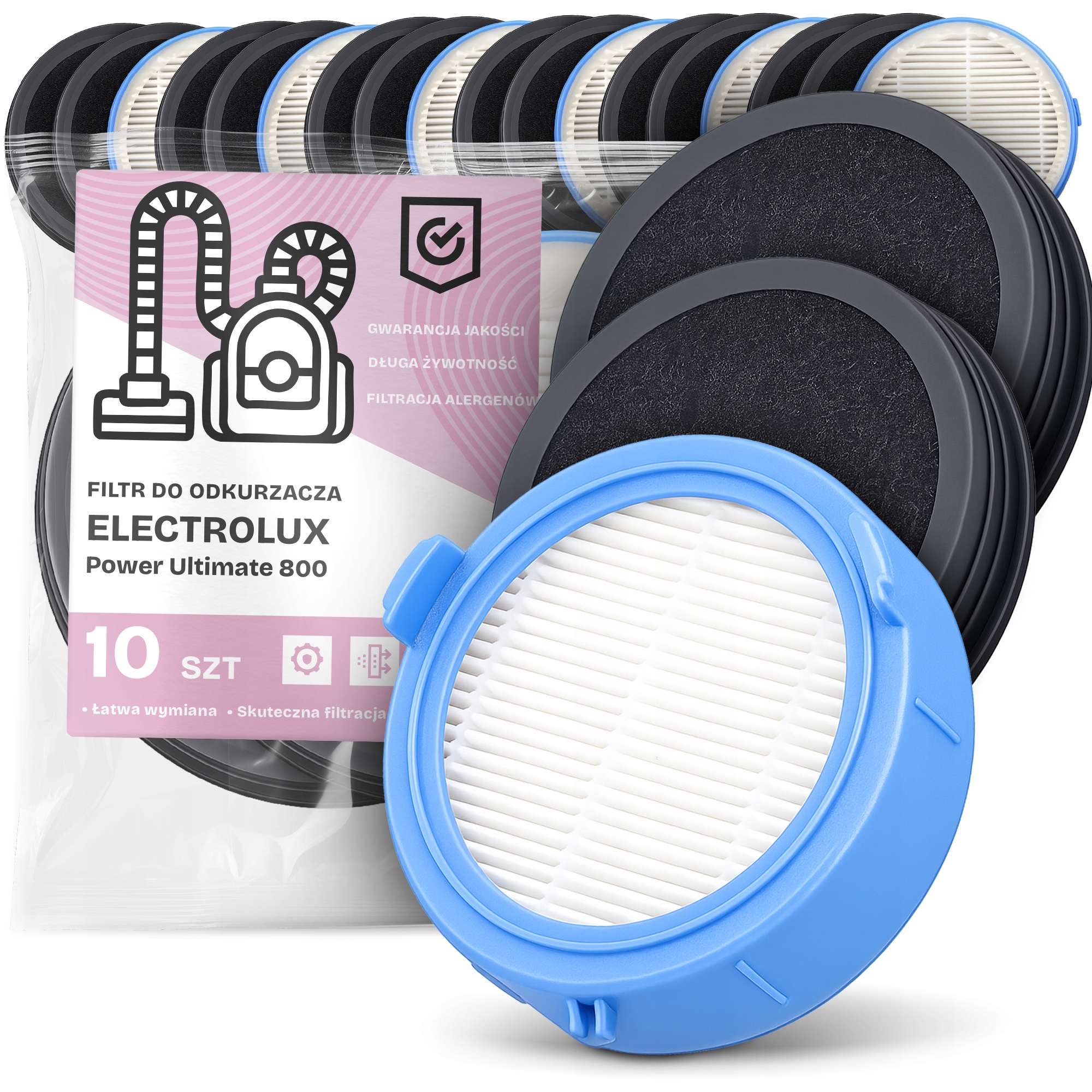 10 x Filtry Do Vysávača Electrolux Power Ultimate 800 Filter Umývateľný Em-w