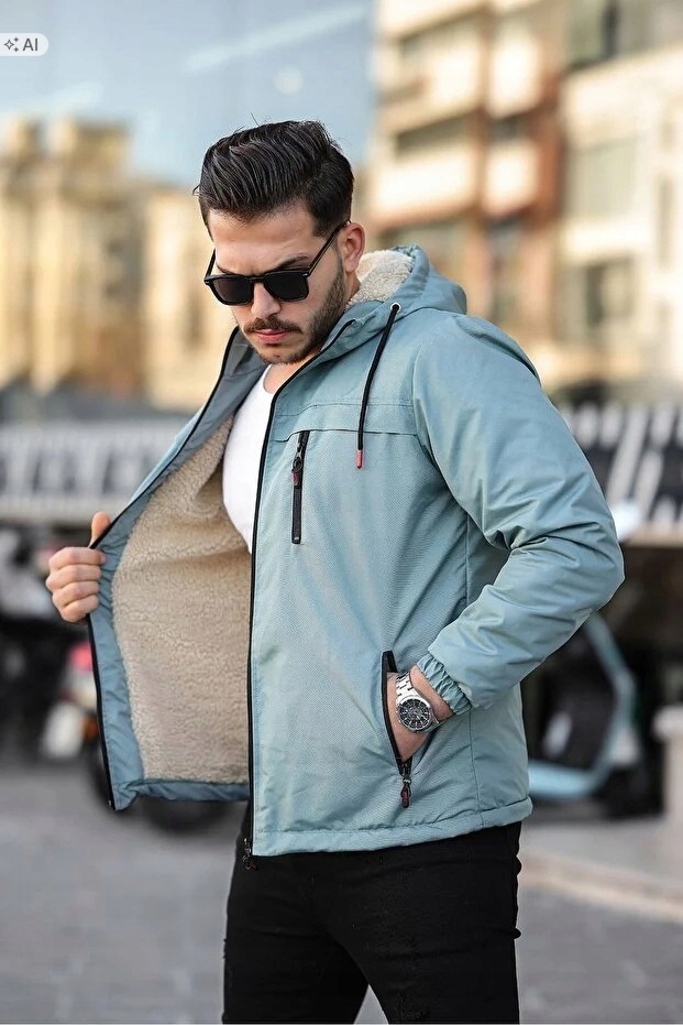 Pánská Bunda S Kapucí S Kapucí Sportovní Styl L 5IA