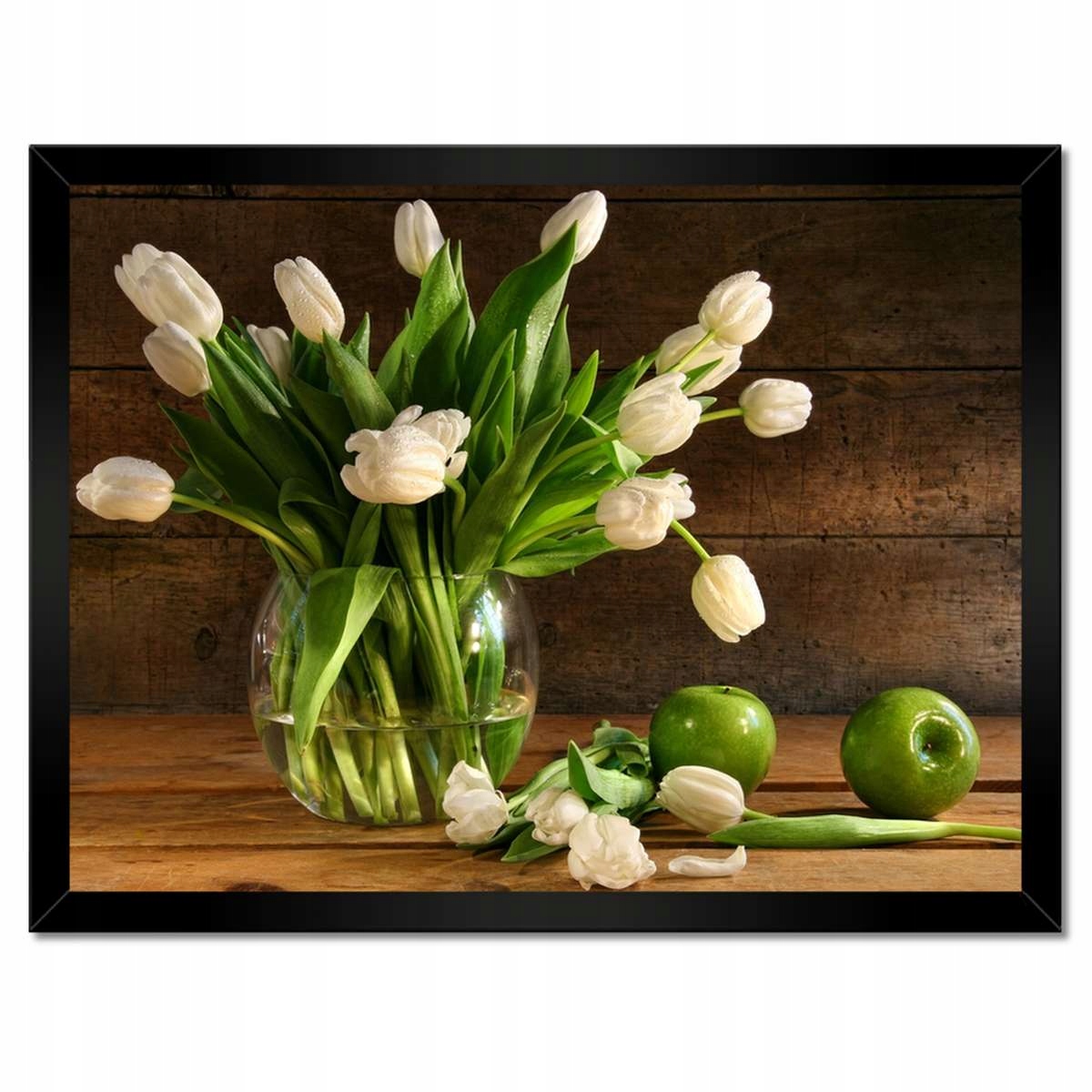 Plakáty v rámu 40x30 Bílé tulipány Desky