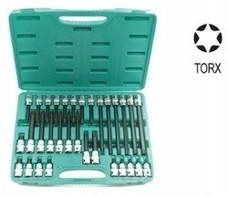 Jonnesway Sada Bitov Torx S Nadstavcami 1/2 32 Ks Krátke Dlhé 55-200MM
