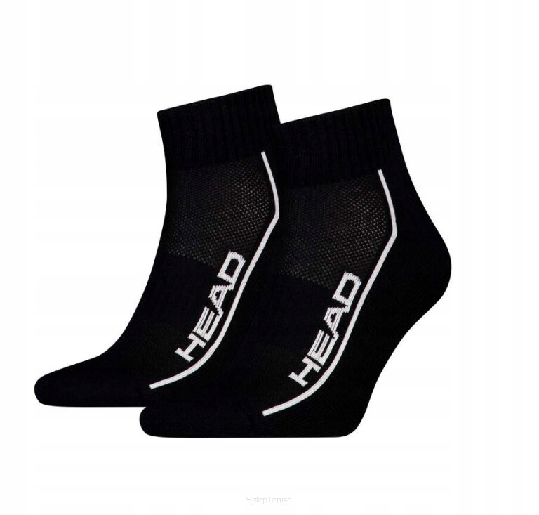 Skarpety tenisowe Head Performance Quarter 2P czarne 39-42