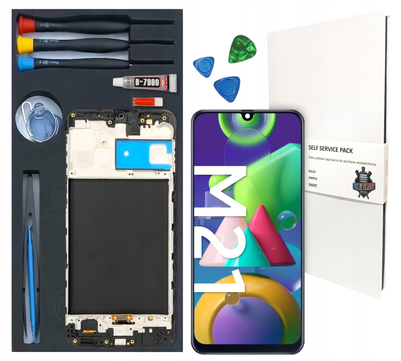 LCD displej Pro Samsung Galaxy M21 Náhradní Sada Rámeček Incell M215