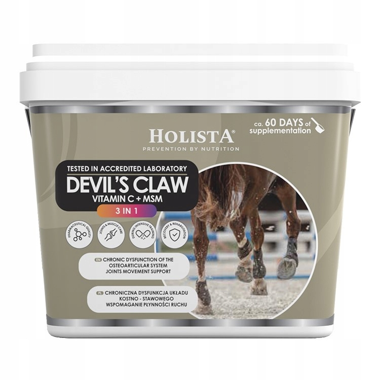 Holista Equine Devils Clav 3v1 1000g Podpora kloubů a svalů koní poníků