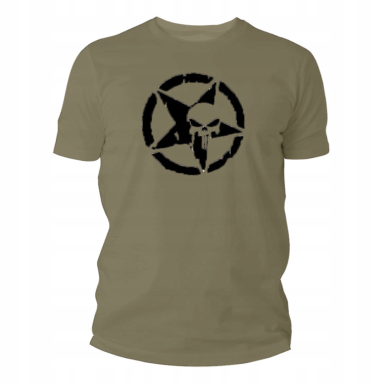 Koszulka męska t-shirt TigerWood Military Punisher oliwkowa M
