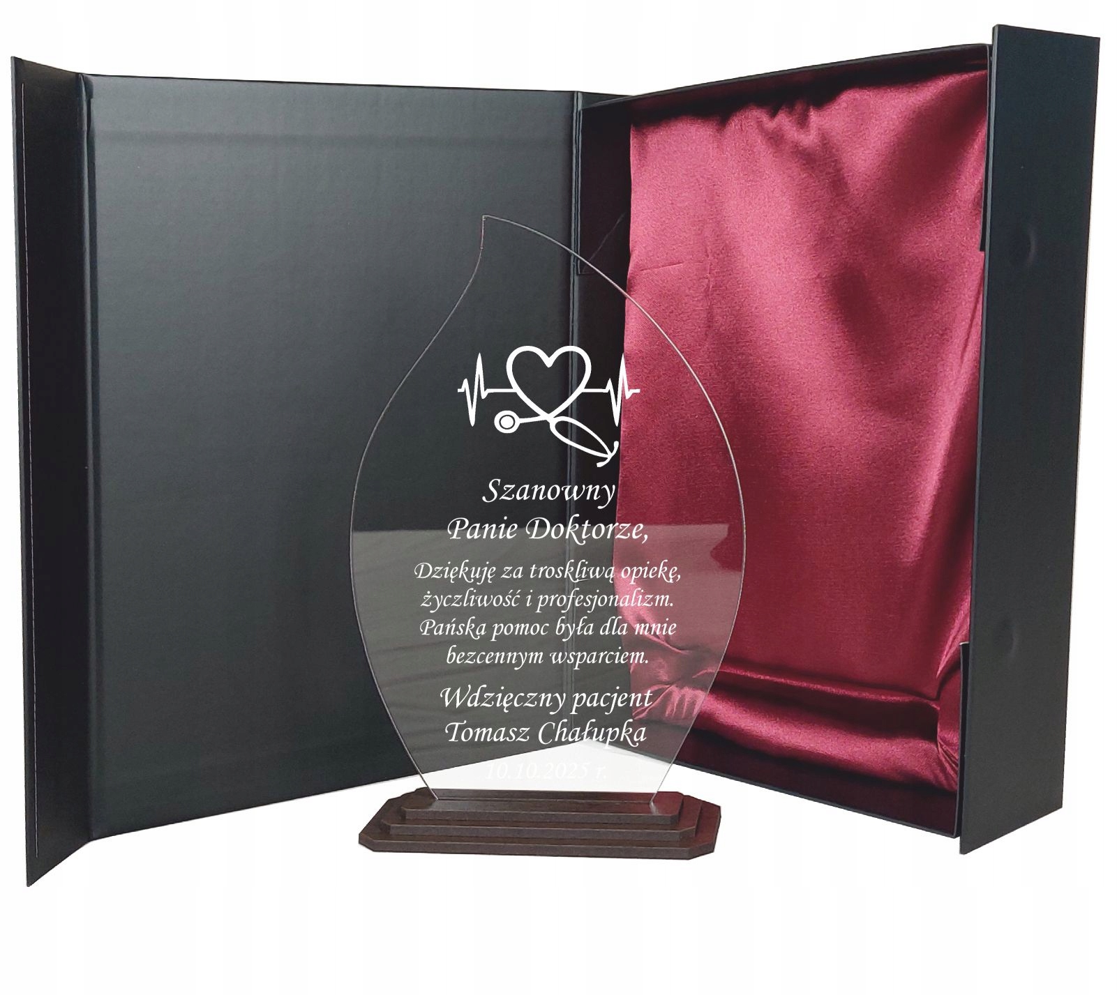 dla lekarza statuetka z dedykacją podziękowanie za troskę i opiekę