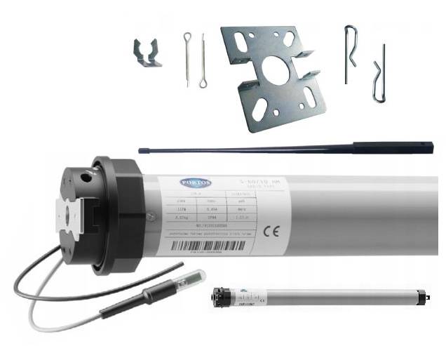 Rádiový Motor S Diaľkovým Ovládaním Pre Vonkajšie Rolety Portos Fi 60 mm 30 Nm