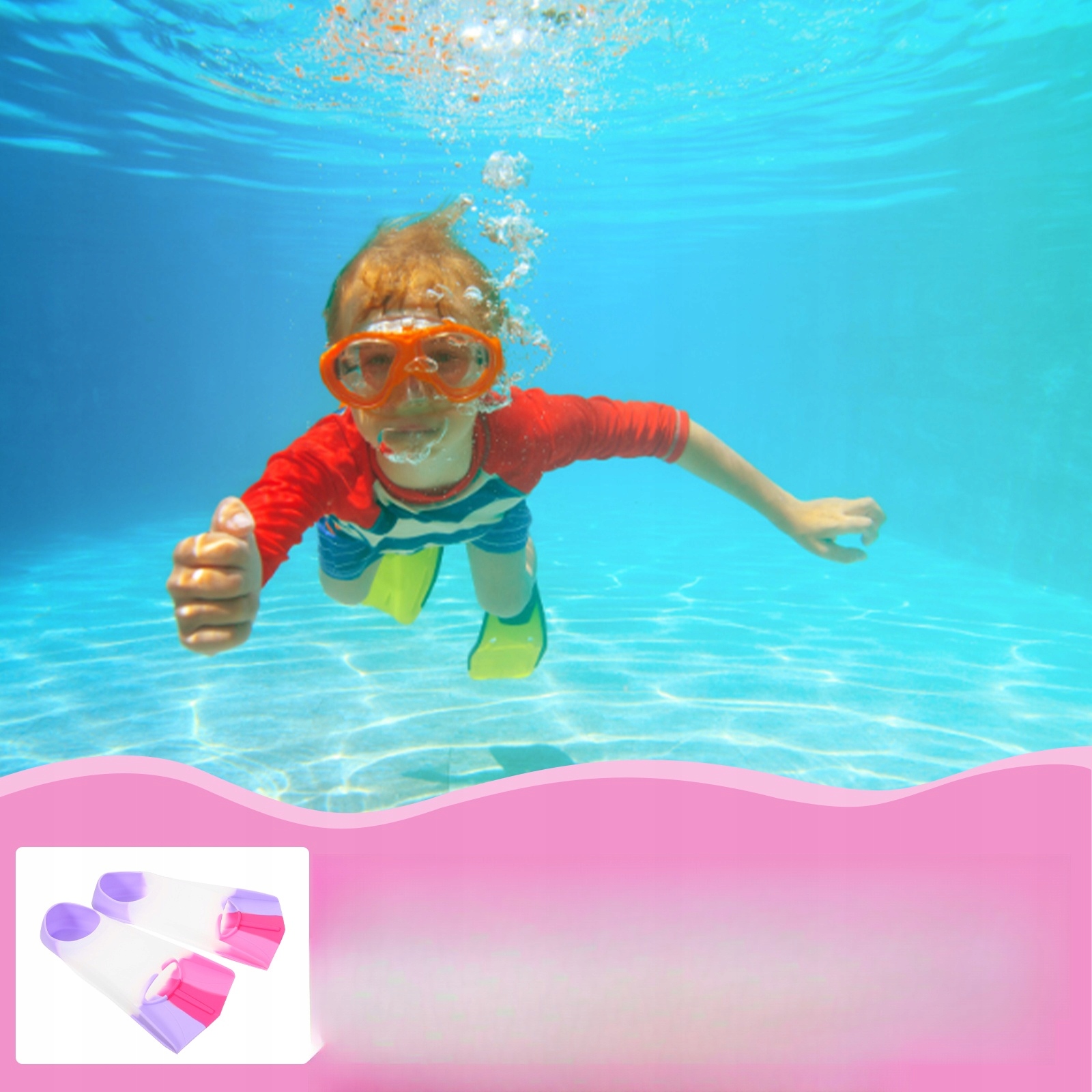 1 PARA PŁETWEK DZIECIĘCYCH DO TRENINGU PŁYWANIA Model 55364055