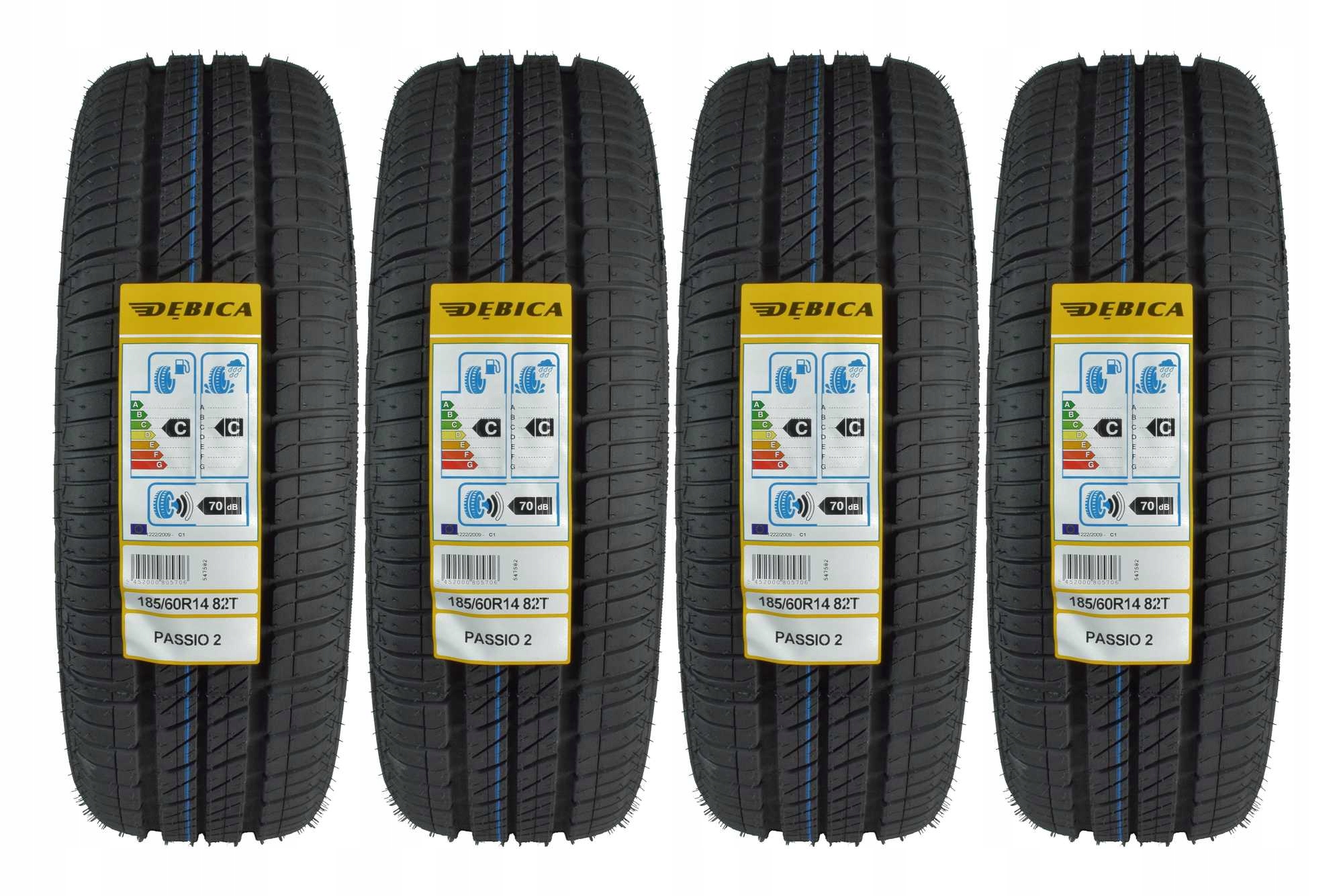 

4 Opony letnie 185/60R14 Dębica Passio 2