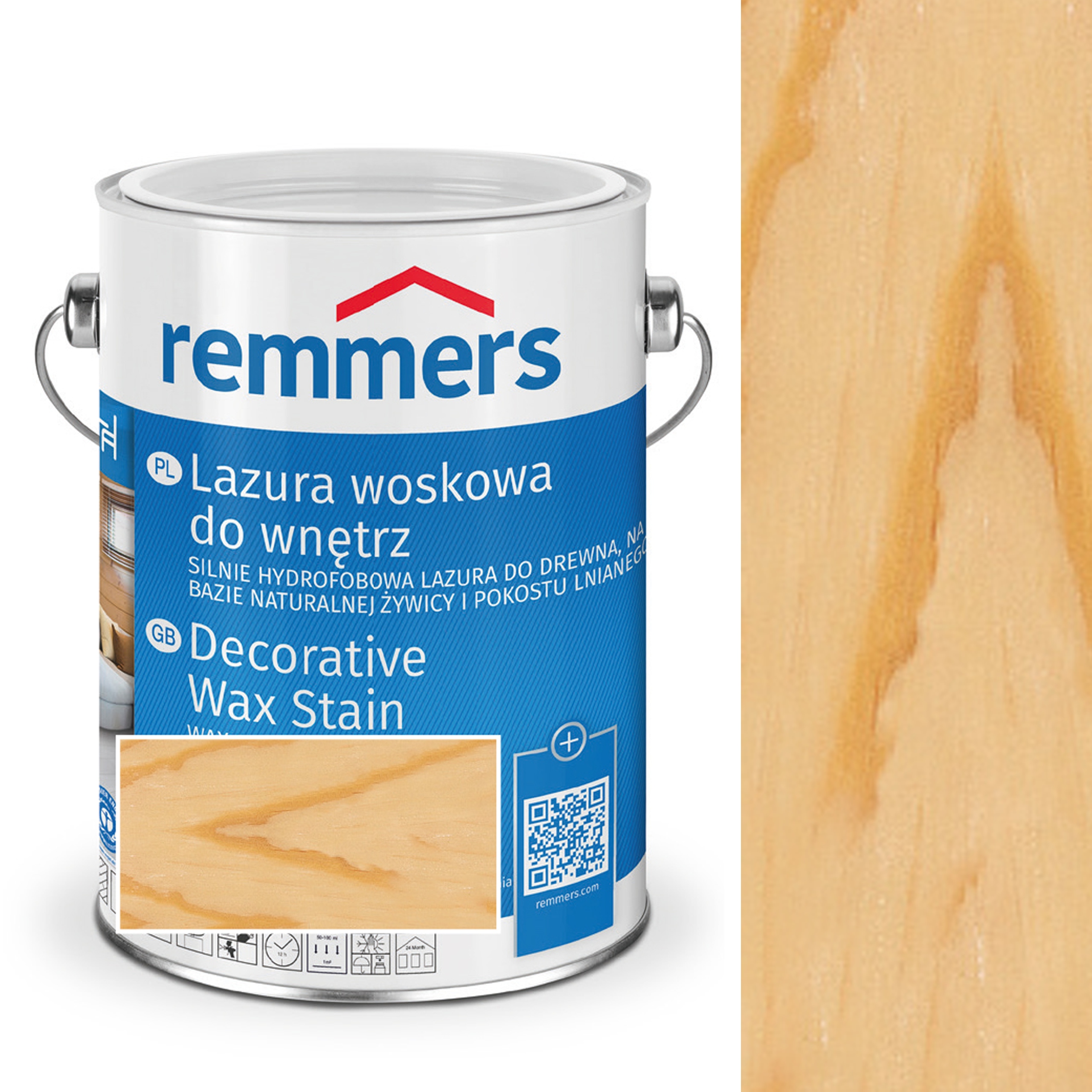 Remmers Lazura Woskowa do Wnętrz Hydrofobowa wohnraum Bezbarwny 0,75L