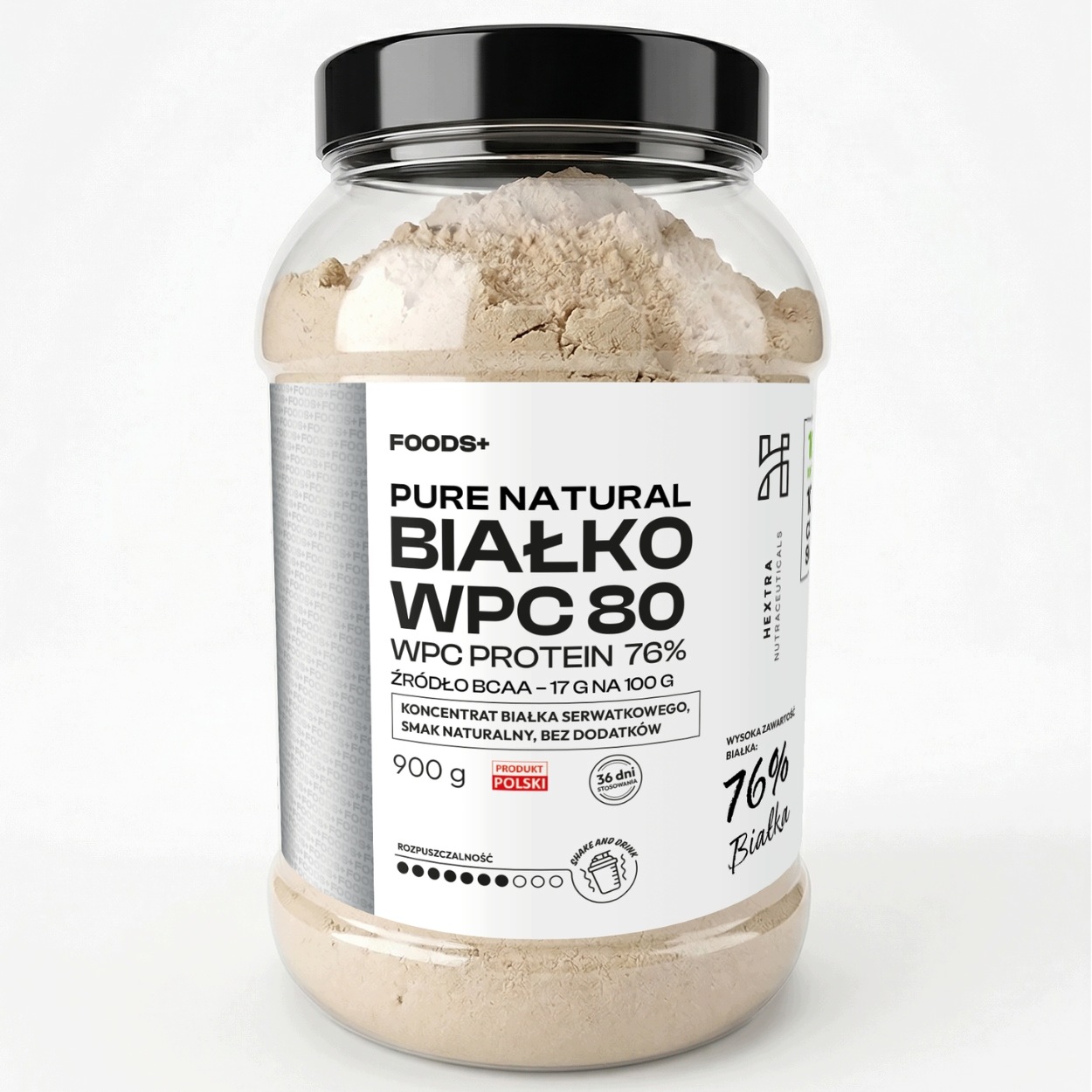 Protein Wpc 76% Pure Natural – Aminokyseliny Bcaa Eaa bez přidaného cukru