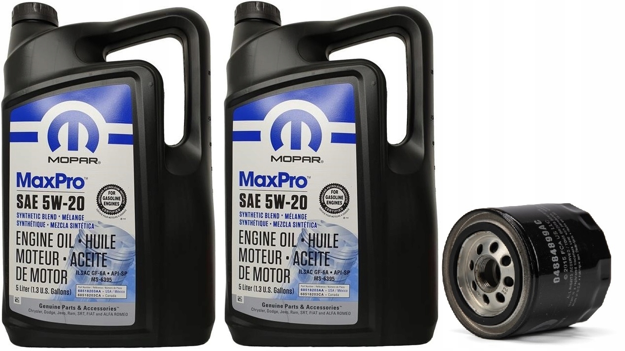 MOPAR 5W20 10L + FILTR MO-899 JEEP RAM CHRYSLER