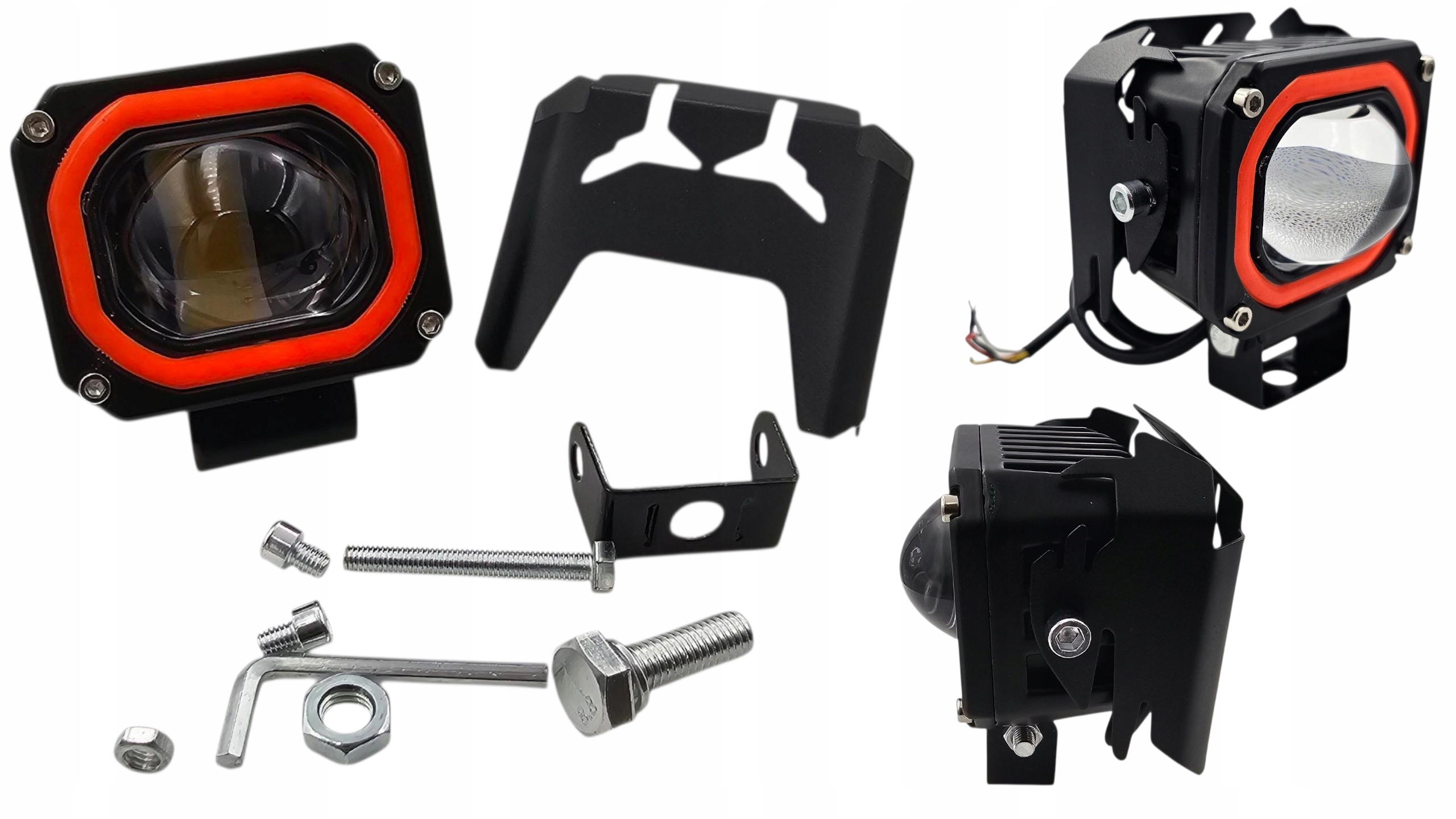 Motocyklový halogen Quad lampy světlomet lightbar 3000LM 20W Žluto-bílý