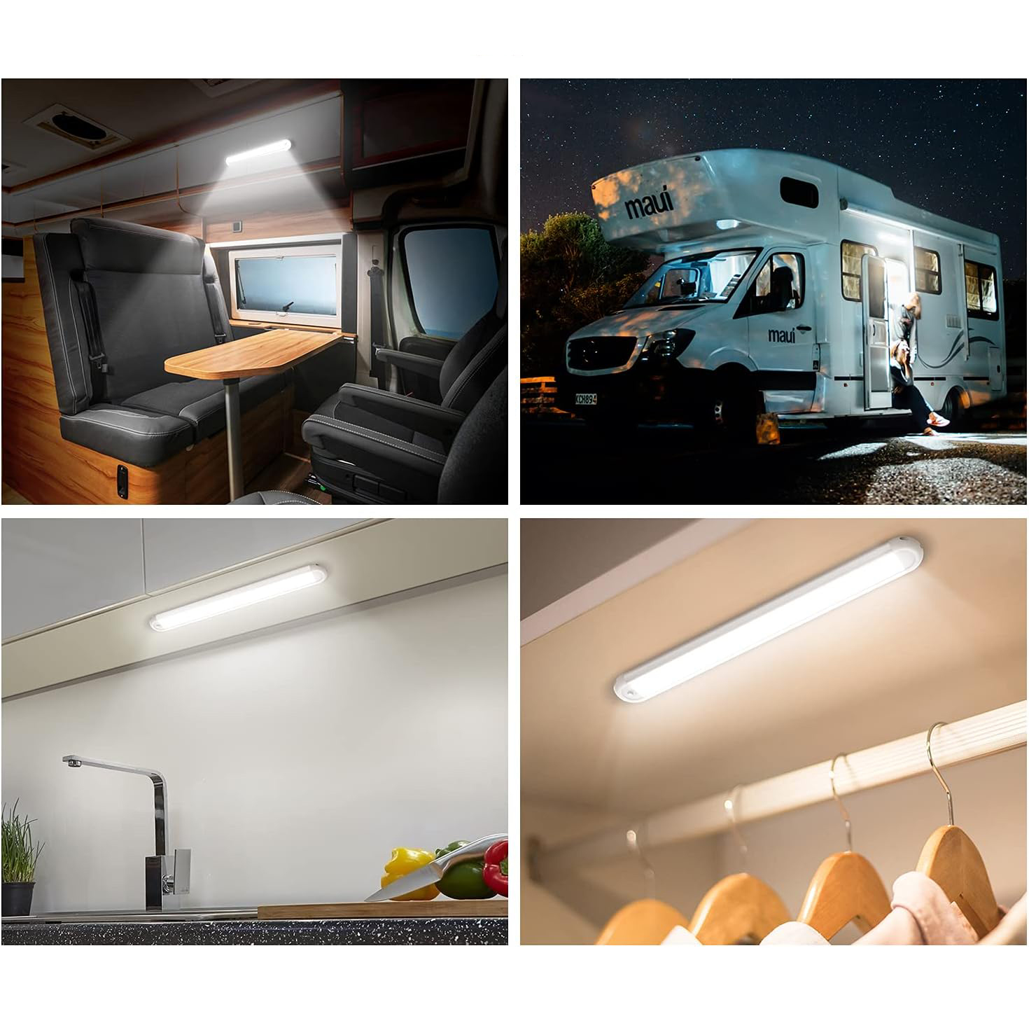 30 CM 7 W LED OŚWIETLENIE WEWNĘTRZNE 4 SZT DO SAMOCHODOWEGO KAMPERA ŁÓDŹ Temperatura barwowa 6000 K