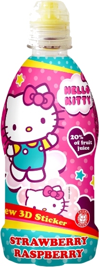 Levně Vitamizu Hello Kitty Neperlivý nápoj Malina a Jahoda 350 ml 12 Ks