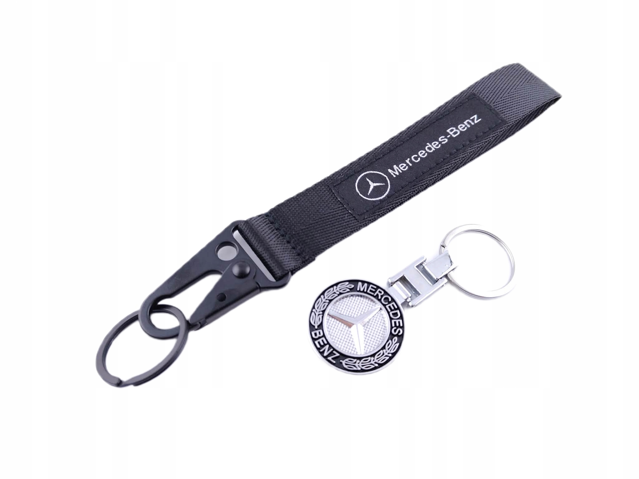 Mercedes Zestaw Brelok Czarny Metalowy Do Kluczy Smycz 20 CM