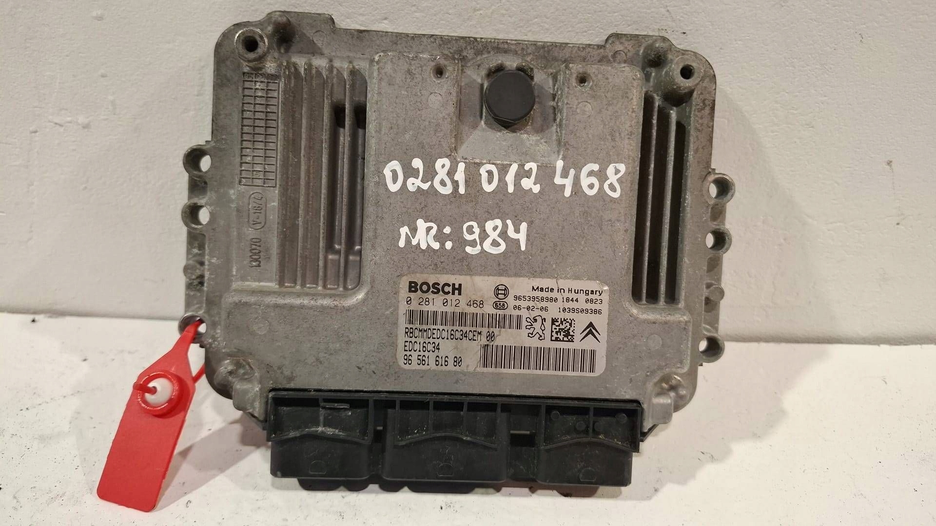 control unit of the engine computer 0281012468 Peugeot Citroen 1.6 HDI