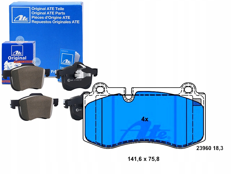 Brzdové Destičky Mercedes Přední W211 W221 05- Ate