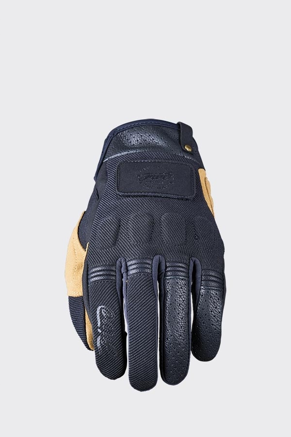 Five Gloves Koženo-textilné Rukavice Scrambler Farba Čierna/béžová Veľkosť