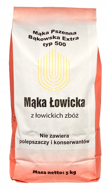 Levně 4X Spižírna Łowicka Pšeničná mouka typ 500 5 kg
