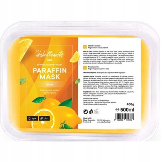 

Parafina kosmetyczna do stóp dłoni 500ml Lemon