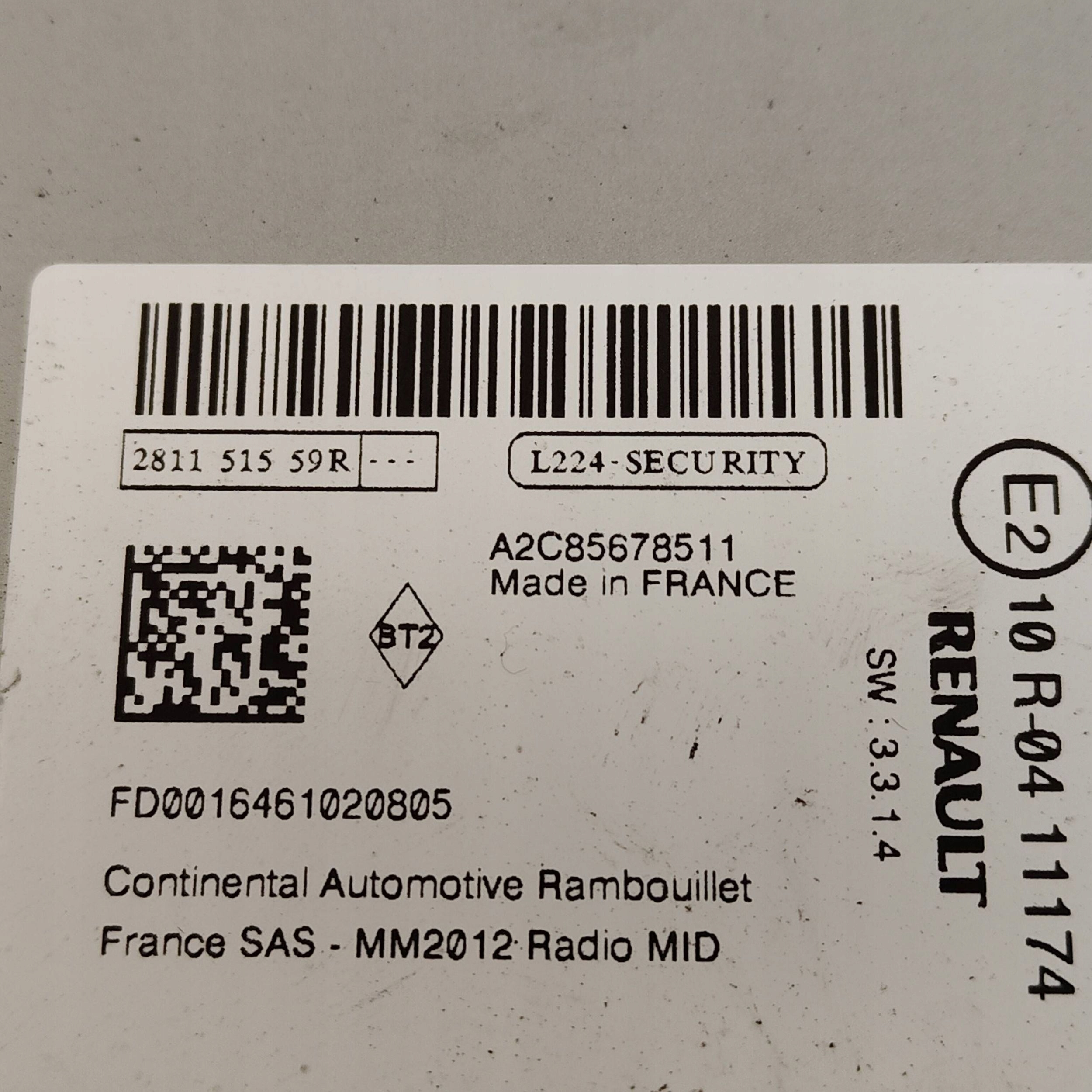 Stacja multimedialna Renault Captur 281151559R