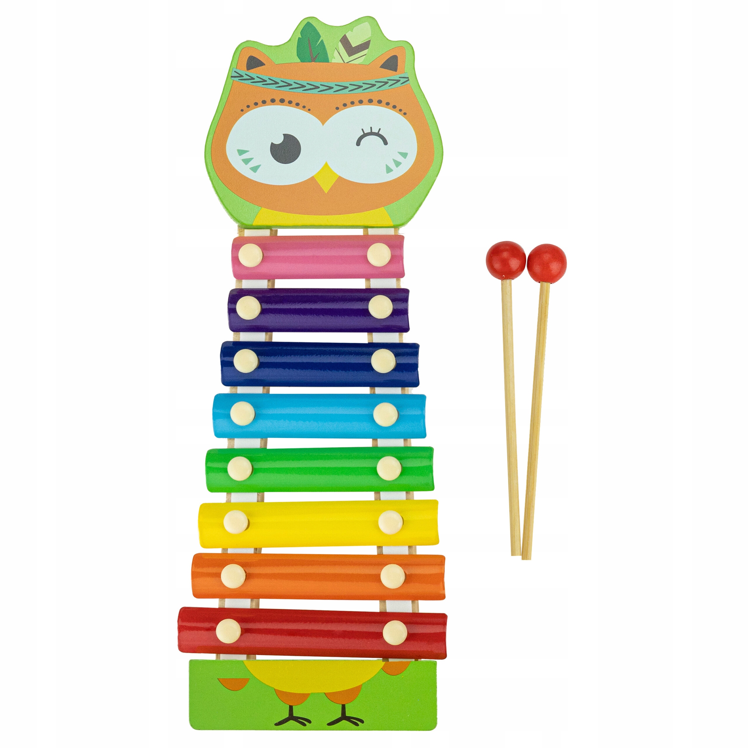 KOLOROWE CYMBAŁKI DREWNIANE DLA DZIECI EDUKACYJNE ZWIERZĄTKA 8 TONÓW Kod producenta Cymbałki