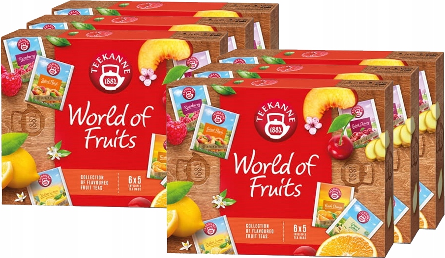 Mieszanka herbat owocowych Teekanne World of Fruits Tea 30 kopert x 6