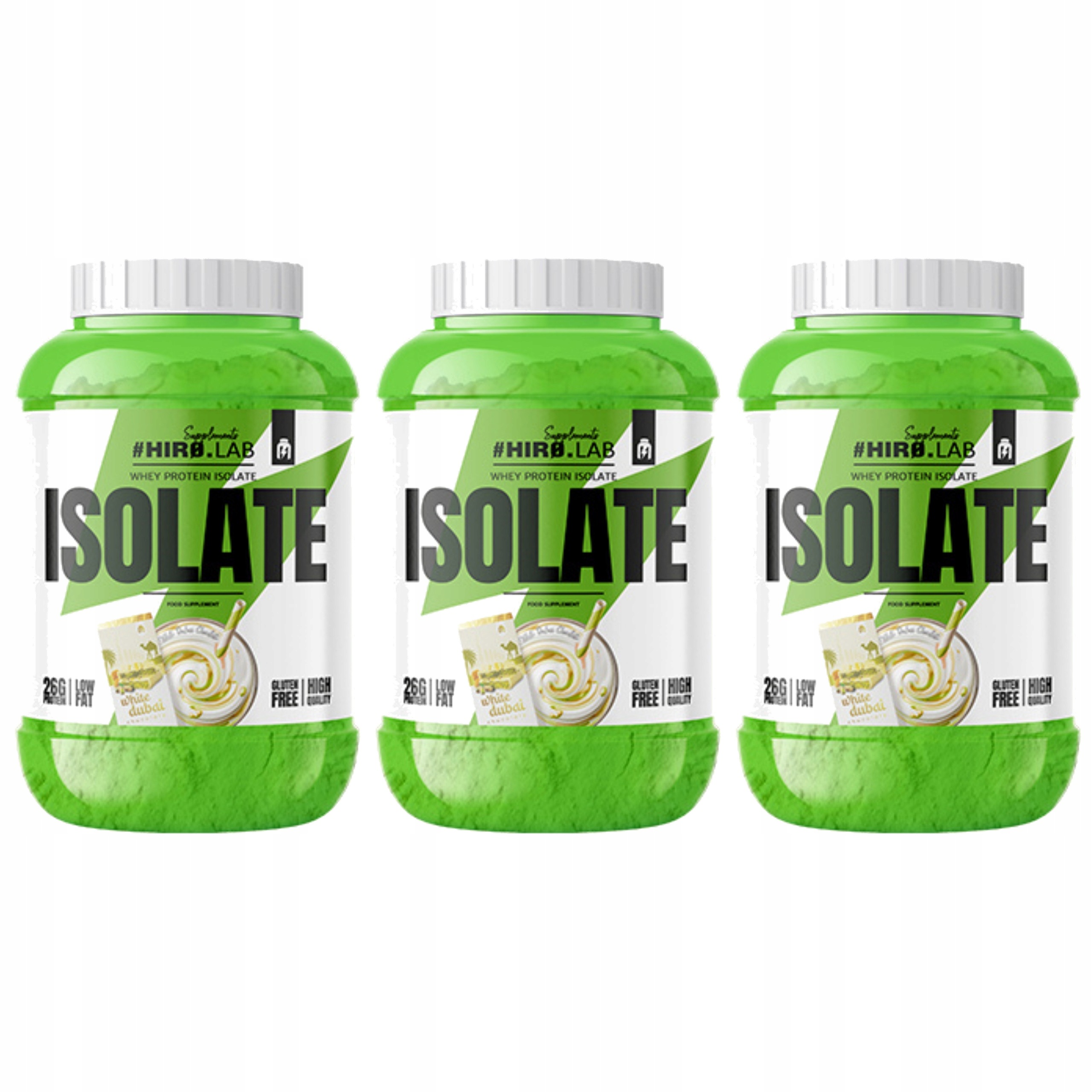 3x Protein Wpi Whey Protein Isolate Izolat Doplněk Stravy 1800 g Čokoláda Dubaj Hi