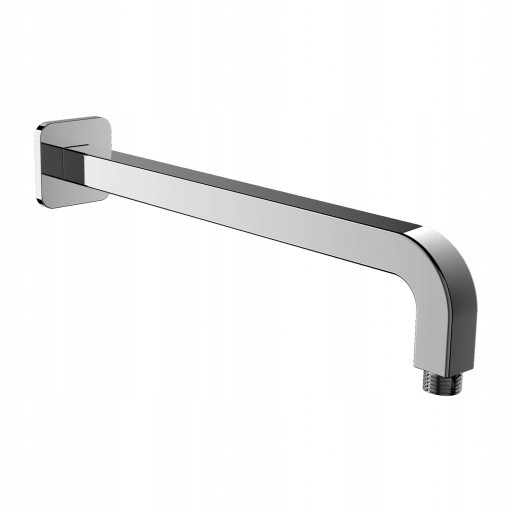 Nástenné Sprchové Rameno Štvorcové, Chróm, 35 CM