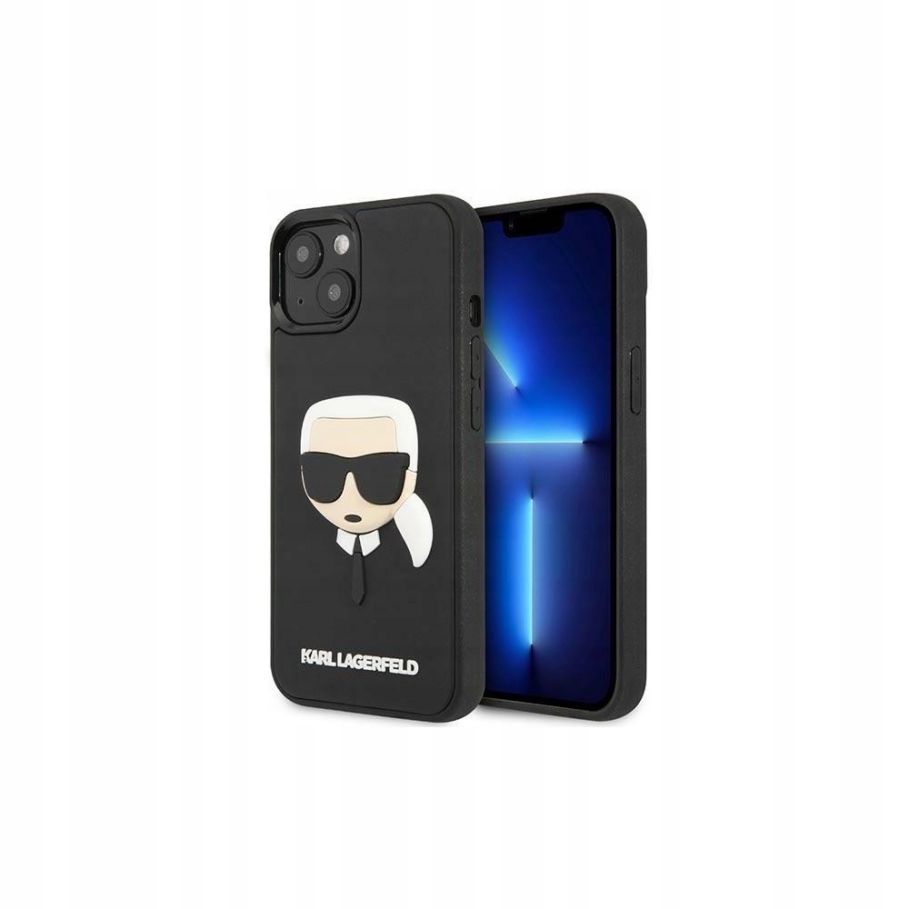 Karl Lagerfeld 3D Rubber Karl`s Head Pouzdro pro iPhone 14 Plus (černé)