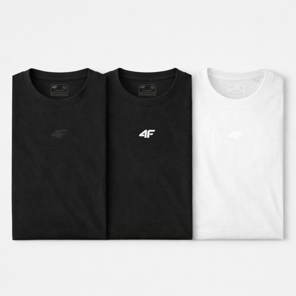 Sada Pánských Triček 4F Tričko Limitovaná Kolekce 3PACK 3XL M3947 SS26