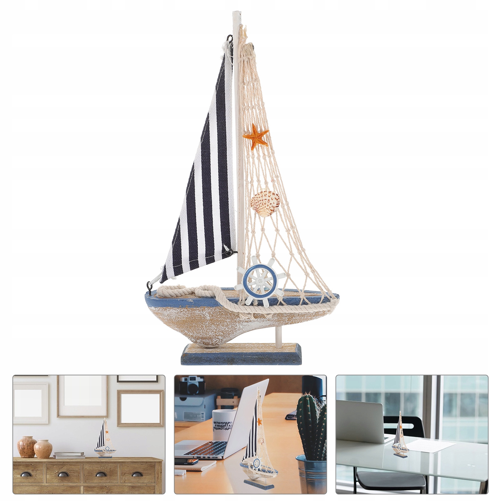 Drewniany model statku Home Decor Śliczne modele żaglówek Producent inna