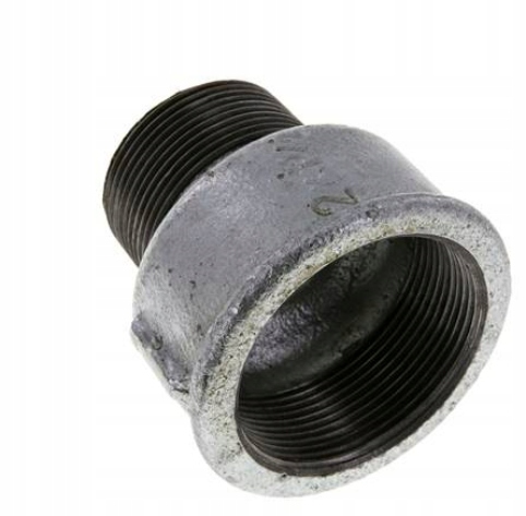 Závitová redukce Gz R 2" Gw Rp 3", pozinkovaná litina