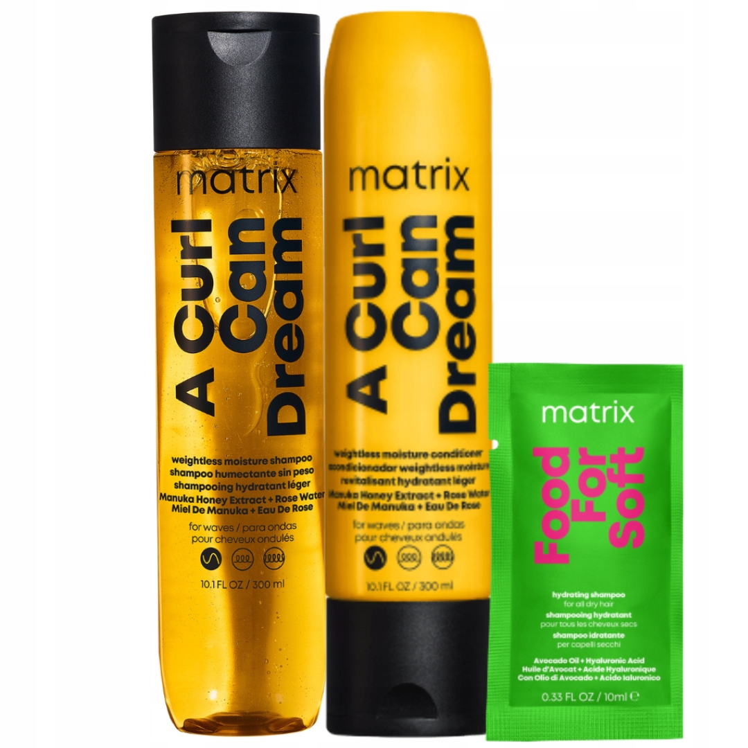 Matrix A Curl Can Dream Szampon 300ml, Odżywka do włosów falowanych 300ml