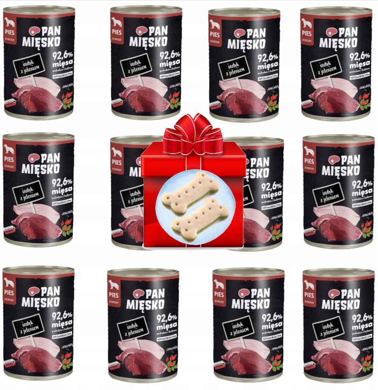 Karma dla psa Pan Mięsko Indyk z Jeleniem 12x400g