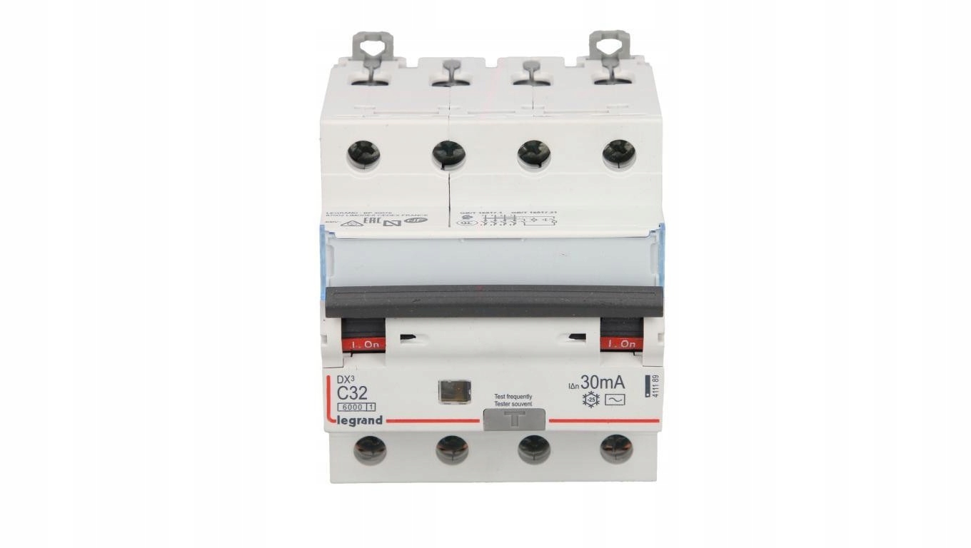 Wyłącznik Różnicowoprądowy 32A 4P C 0.03A Legrand DX3 Ac 411189 411189