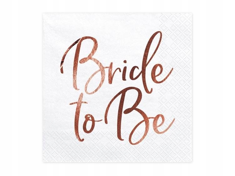 

Serwetki Bride To Be 20 Szt Białe 33 CM Panieński