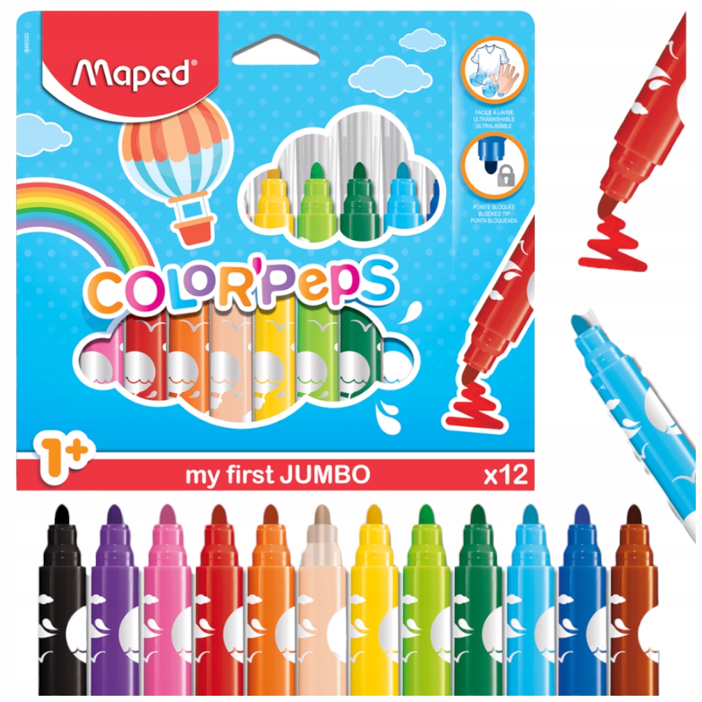 

Pierwsze mazaki dla rocznego dziecka Maped 12kol.