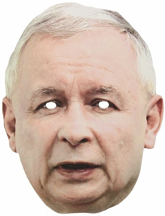 

Maska Papierowa Jarosław Kaczyński Prezes Polityka