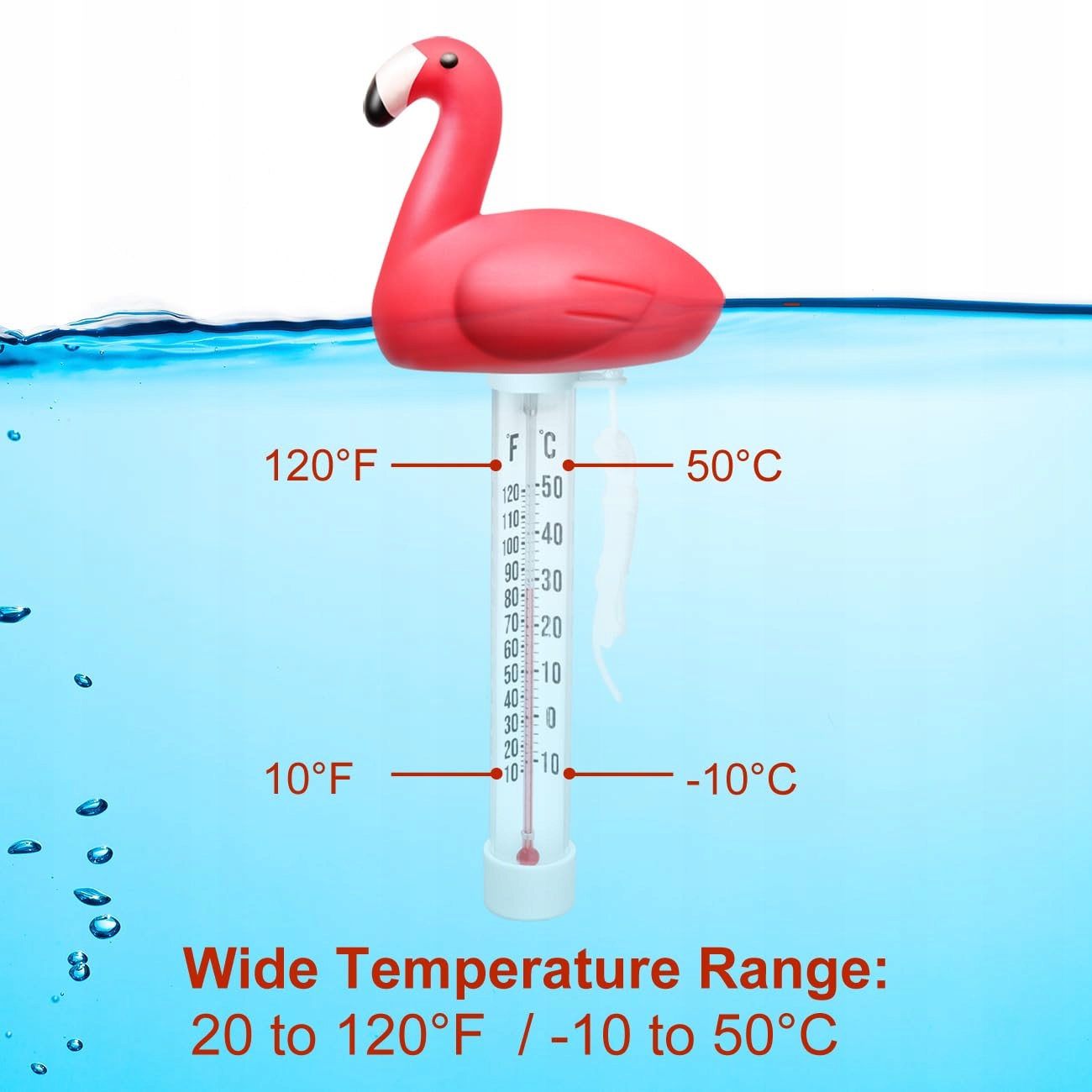 PŁYWAJĄCY TERMOMETR DO BASENU BASENOWY FLAMING ZÓŁW DO WODY Kod producenta AKC4574574577