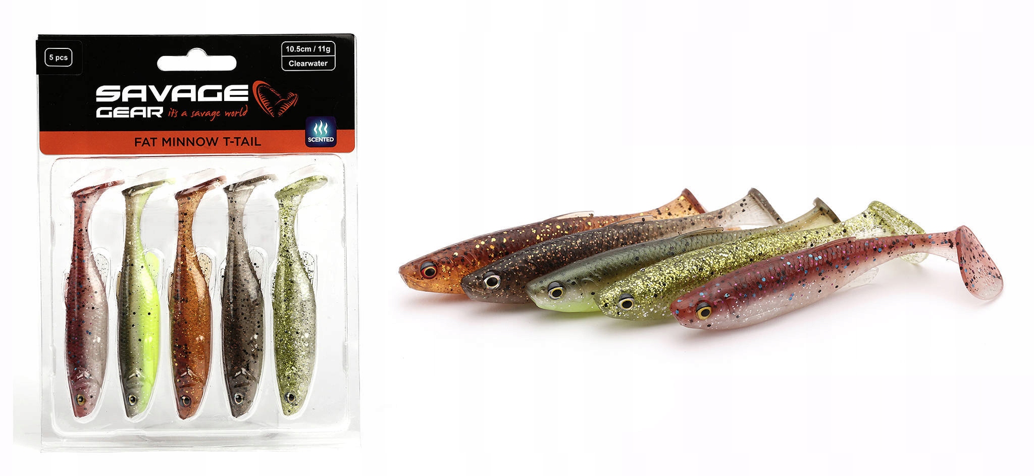 Gumy Sg Fat Minnow T-tail Clear Water MIX 9cm