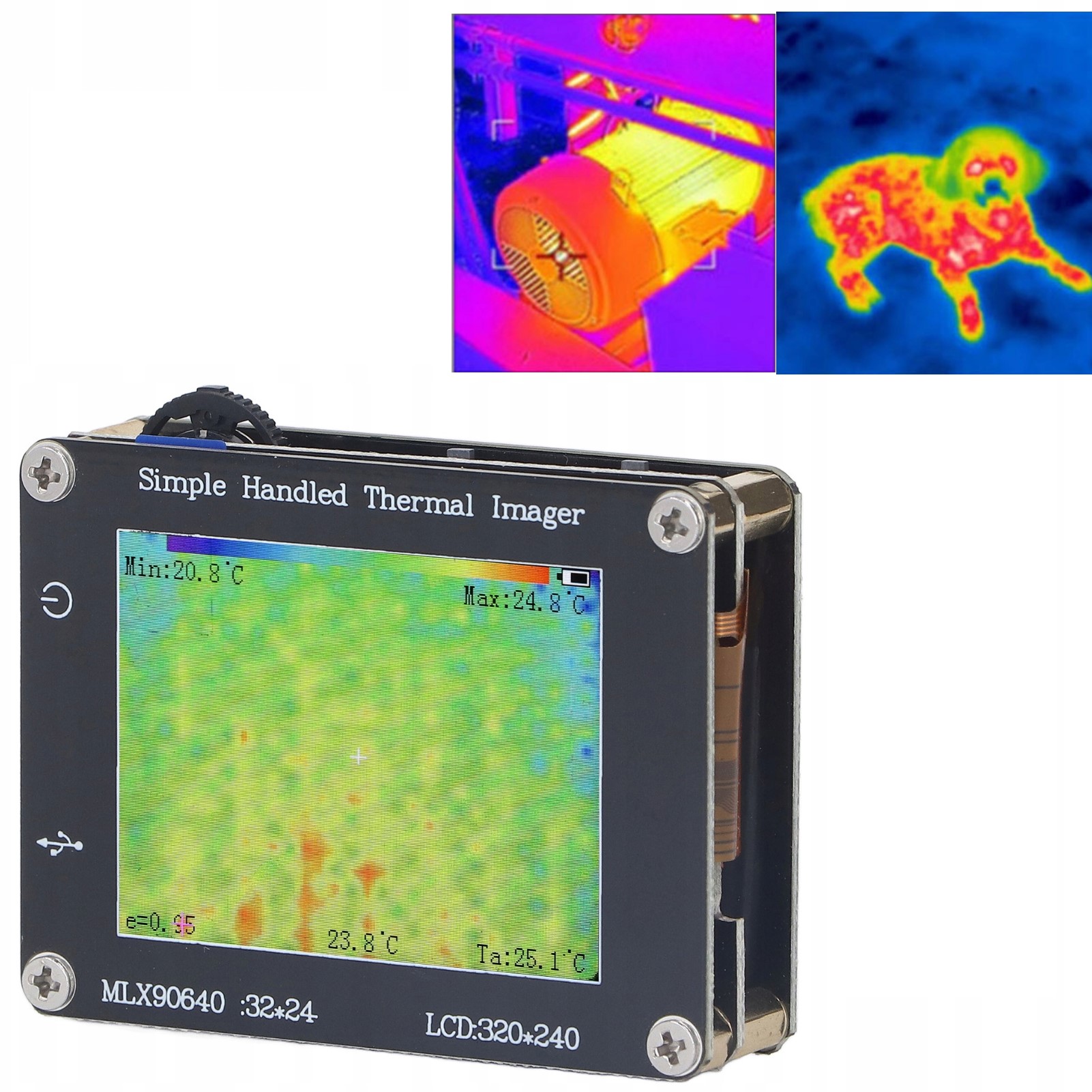 Kamera Termowizyjna Kamera Na Podczerwień Cyfrow -40~300°C LCD 240x320