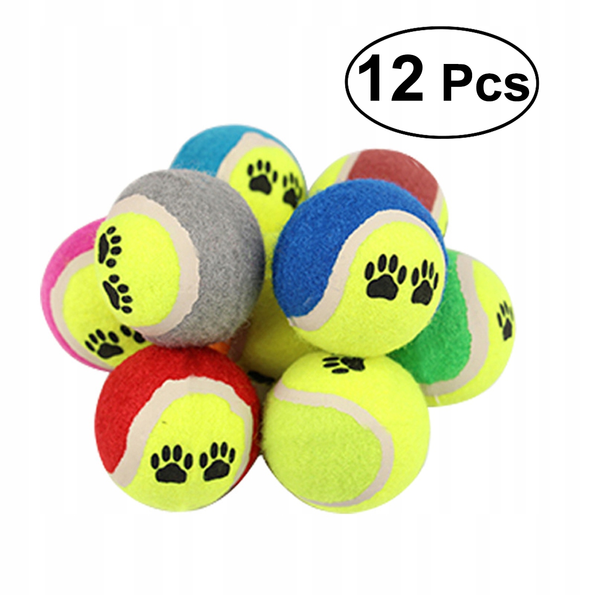 12szt. Pet Dog Chew Toys Piłki tenisowe Funny Pet-Zdjęcie-0