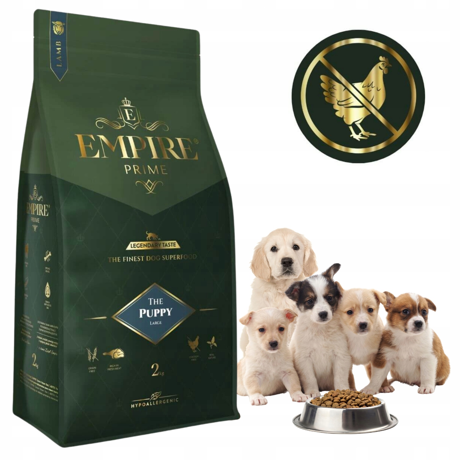 Empire Prime Sucha Karma Junior Puppy Duże I Średnie Rasy Lekkostrawna 2 Kg
