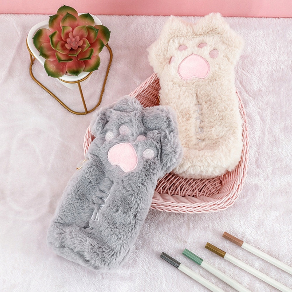 KOSMETYCZKA SASZETKA PLUSZOWA KOT KOTEK ŁAPKA RO Marka DKM