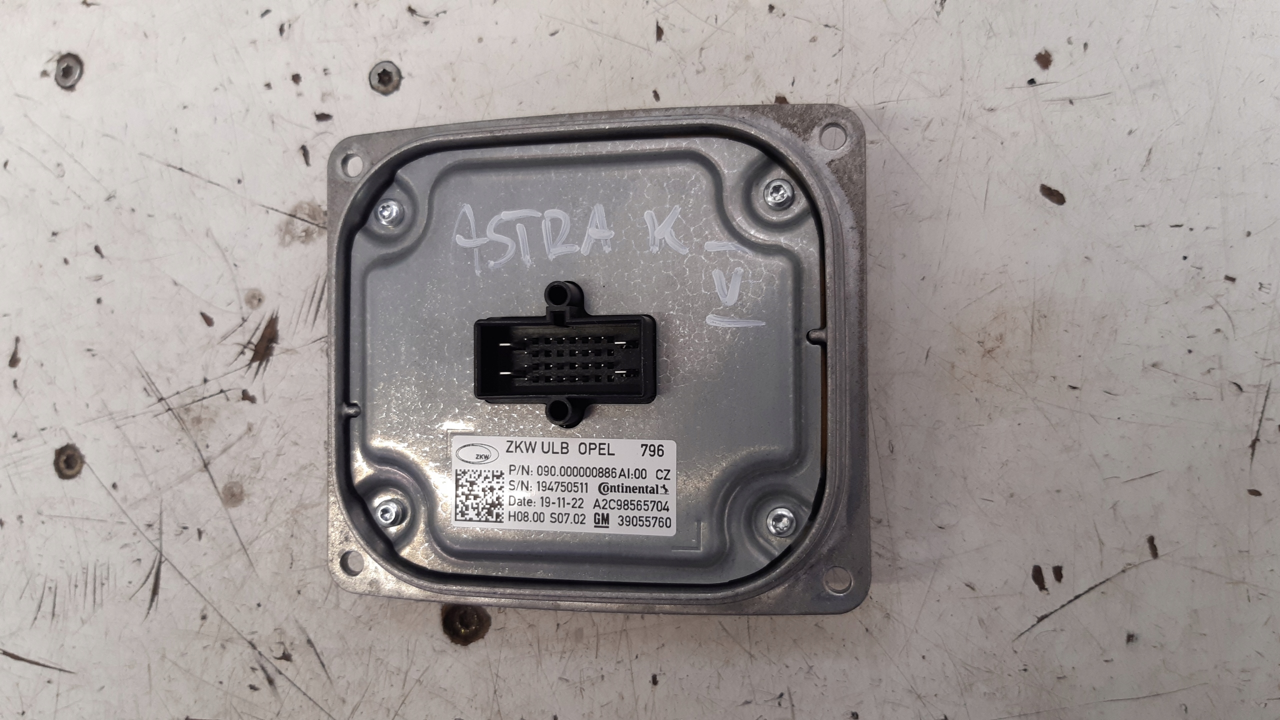 control unit 39055760 Opel Astra K LIFT