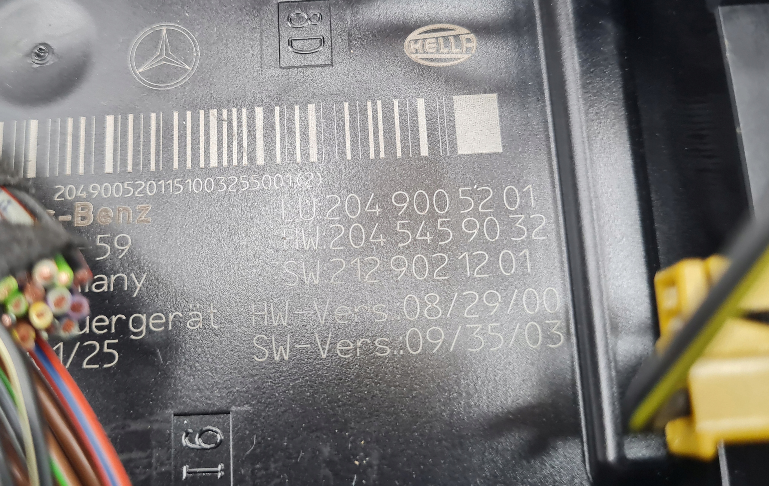 MERCEDES W204 BSI modul Bedienteil 2049005201