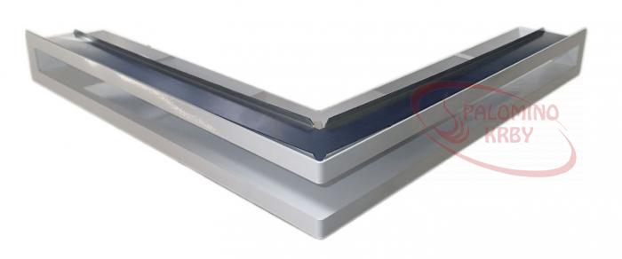 Mriežka Ventlab rohová 500x500 mm/70 mm biela