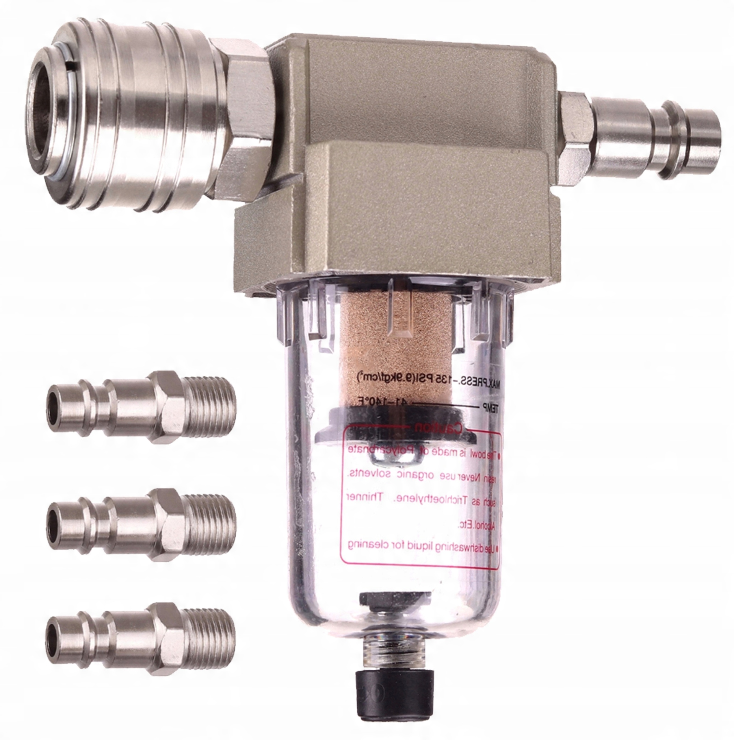 

Filtr Powietrza Odwadniacz 1/4 Separator + Złączki