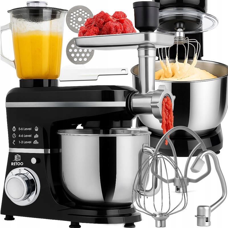 Planetární Kuchyňský Robot S Mísou Mixér Na Maso Mixér 5v1 3200W